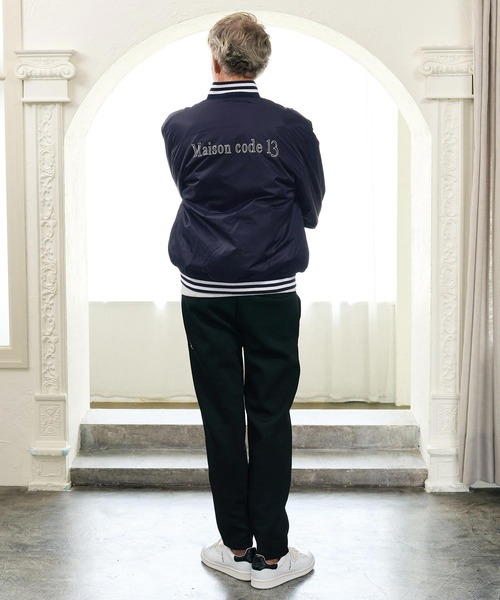Maison code 13(メゾンコードサーティーン)の「mj11808- Nylon Twill Stadium Jacket スタジアムジャケット(M26W-26)(スタジャン・メンズ・ネイビー/ブラック・M/S/L/XL)」の19枚目の写真