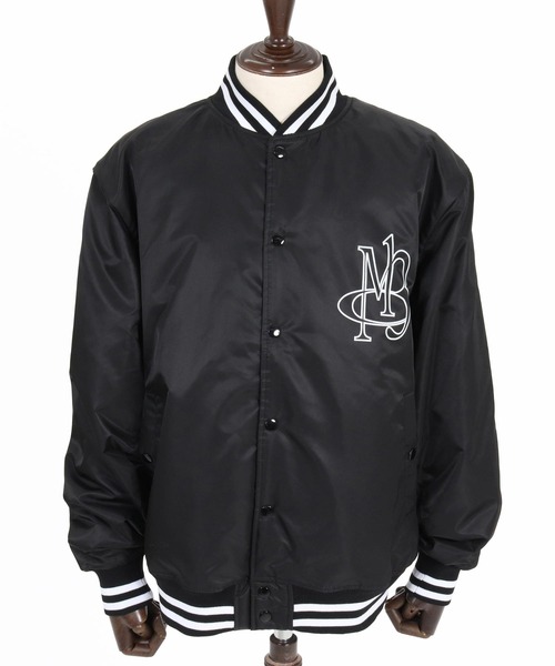 Maison code 13(メゾンコードサーティーン)の「mj11808- Nylon Twill Stadium Jacket スタジアムジャケット(M26W-26)(スタジャン・メンズ・ネイビー/ブラック・M/S/L/XL)」の3枚目の写真