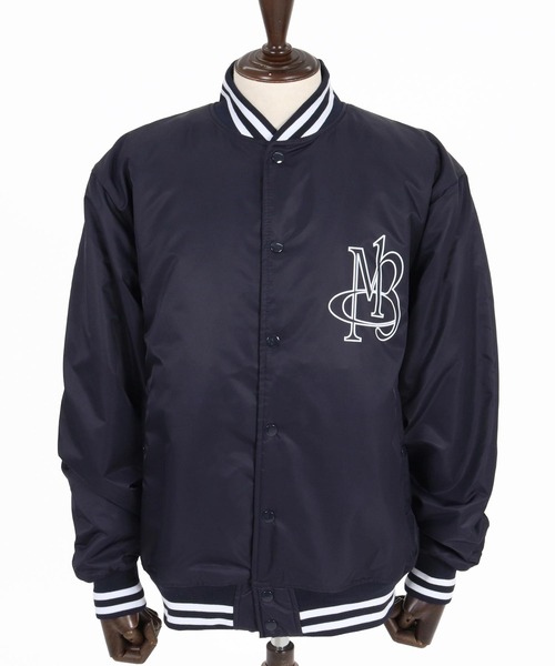 Maison code 13(メゾンコードサーティーン)の「mj11808- Nylon Twill Stadium Jacket スタジアムジャケット(M26W-26)(スタジャン・メンズ・ネイビー/ブラック・M/S/L/XL)」の5枚目の写真