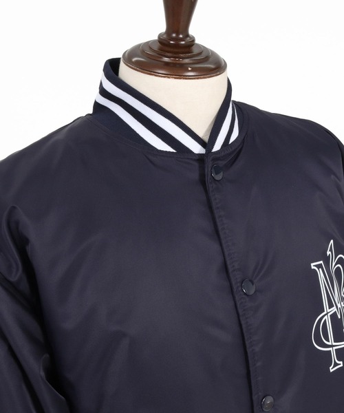 Maison code 13(メゾンコードサーティーン)の「mj11808- Nylon Twill Stadium Jacket スタジアムジャケット(M26W-26)(スタジャン・メンズ・ネイビー/ブラック・M/S/L/XL)」の7枚目の写真