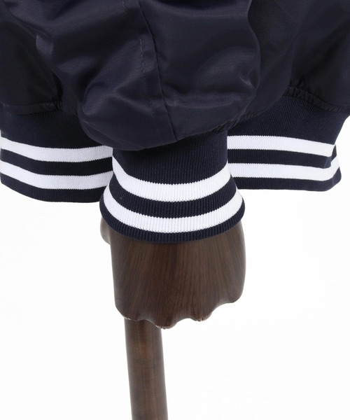 Maison code 13(メゾンコードサーティーン)の「mj11808- Nylon Twill Stadium Jacket スタジアムジャケット(M26W-26)(スタジャン・メンズ・ネイビー/ブラック・M/S/L/XL)」の9枚目の写真