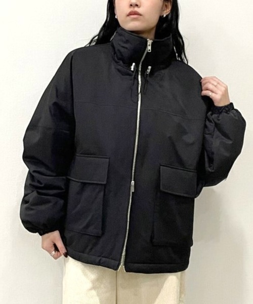 Human 2nd Occasion（ヒューマンセカンドオケージョン）の「ナイロン混 ツイル中綿 スタンドカラー ブルゾン（ブルゾン・レディース・ブラック/ナチュラル・FREE）」の9枚目の写真