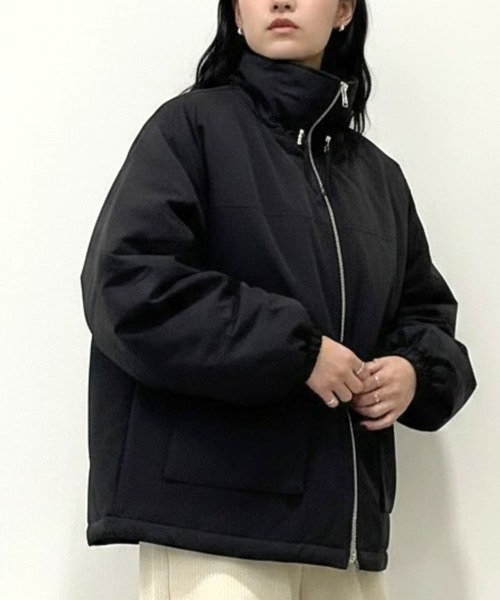 Human 2nd Occasion（ヒューマンセカンドオケージョン）の「ナイロン混 ツイル中綿 スタンドカラー ブルゾン（ブルゾン・レディース・ブラック/ナチュラル・FREE）」の10枚目の写真