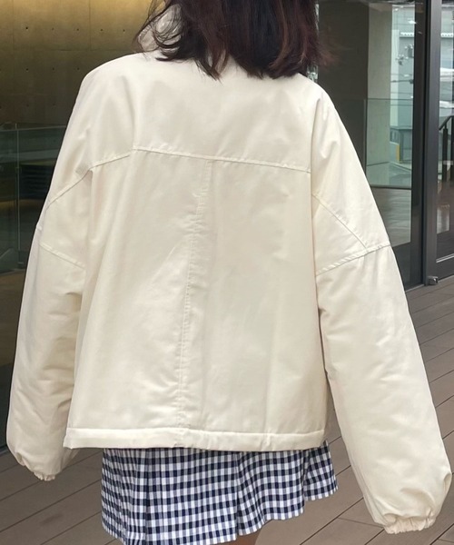 Human 2nd Occasion（ヒューマンセカンドオケージョン）の「ナイロン混 ツイル中綿 スタンドカラー ブルゾン（ブルゾン・レディース・ブラック/ナチュラル・FREE）」の20枚目の写真