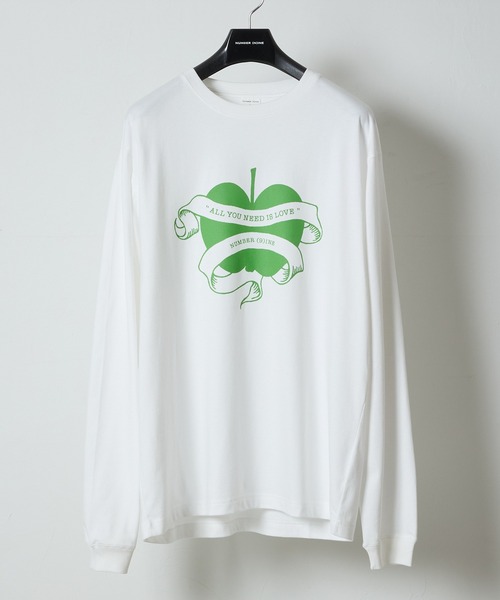 NUMBER (9)INE APPLE PRINTED CLASSIC L/S T-SHIRT / ナンバーナイン