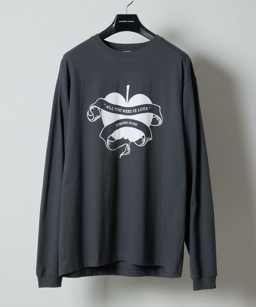 NUMBER (9)INE APPLE PRINTED CLASSIC L/S T-SHIRT / ナンバーナイン