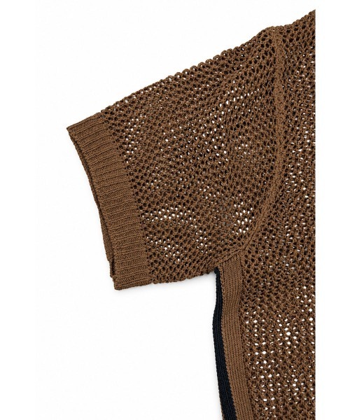 marjour(マージュール)の「LINE MESH POLO KNIT(ニット/セーター・レディース・ブラック/ブラウン・M)」の12枚目の写真