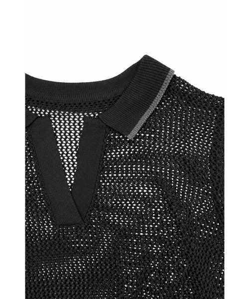 marjour(マージュール)の「LINE MESH POLO KNIT(ニット/セーター・レディース・ブラック/ブラウン・M)」の14枚目の写真