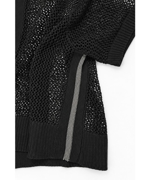 marjour(マージュール)の「LINE MESH POLO KNIT(ニット/セーター・レディース・ブラック/ブラウン・M)」の15枚目の写真