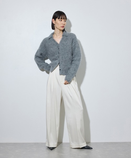 ADAM ET ROPE'(アダムエロペ)の「サテンイージースラックス(スラックス・レディース・オフホワイト/ブラック・38/36)」の6枚目の写真