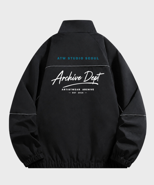 ARTISTWEAR（アーティストウェア）の「アーカイブデップ ラグランパイピングウインドブレーカー（ナイロンジャケット・レディース・ブラック・SMALL/MEDIUM/LARGE/X-LARGE/XX-LARGE）」の10枚目の写真