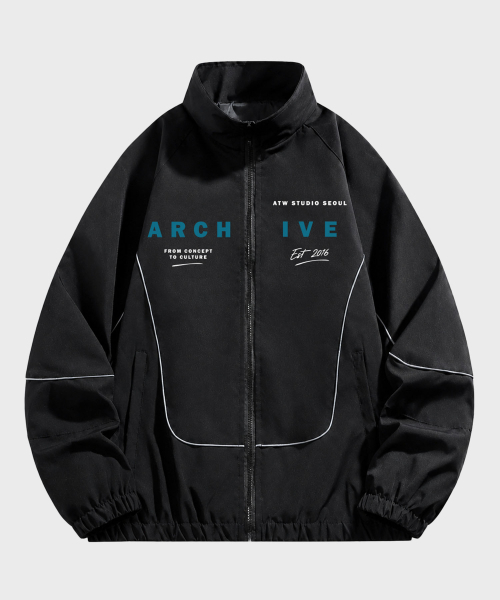 ARTISTWEAR（アーティストウェア）の「アーカイブデップ ラグランパイピングウインドブレーカー（ナイロンジャケット・レディース・ブラック・SMALL/MEDIUM/LARGE/X-LARGE/XX-LARGE）」の11枚目の写真