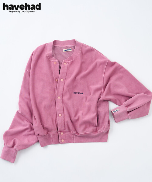 FREAK'S STORE(フリークスストア)の「havehad × FREAK'S STORE/ハブヘッド スナップカーディガン/クルーネック スウェット カーディガン(スウェット・レディース・チャコールグレー・フリ-)」の8枚目の写真