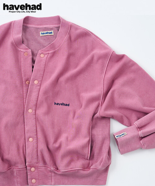 FREAK'S STORE(フリークスストア)の「havehad × FREAK'S STORE/ハブヘッド スナップカーディガン/クルーネック スウェット カーディガン(スウェット・レディース・チャコールグレー・フリ-)」の9枚目の写真