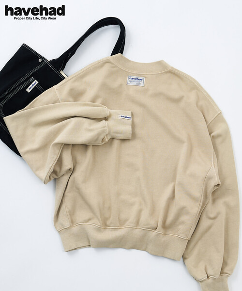 FREAK'S STORE(フリークスストア)の「havehad × FREAK'S STORE/ハブヘッド スナップカーディガン/クルーネック スウェット カーディガン(スウェット・レディース・チャコールグレー・フリ-)」の14枚目の写真