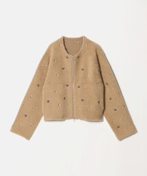 A DAY IN THE LIFE UNITED ARROWS（アデイインザライフユナイテッドアローズ）の「フェザー エンブロイダリー ジップカーディガン ＜A DAY IN THE LIFE＞（カーディガン/ボレロ）」