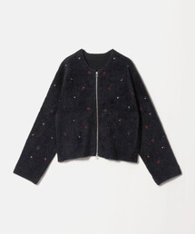 A DAY IN THE LIFE UNITED ARROWS（アデイインザライフユナイテッドアローズ）の「フェザー エンブロイダリー ジップカーディガン ＜A DAY IN THE LIFE＞（カーディガン/ボレロ）」