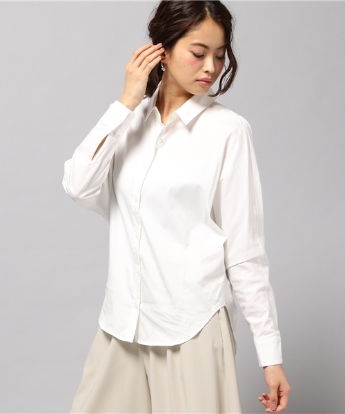 LIMITLESS LUXURY（リミットレスラグジュアリー）の「BIGドロップシャツ◆（シャツ/ブラウス・レディース・ホワイト/ネイビー/サックスブルー・FREE）」の14枚目の写真