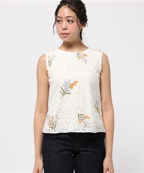 Khaju - khaju レース×フラワーエンブロイダリーブラウス Khaju（カージュ）の「Khaju: レース×フラワーエンブロイダリー