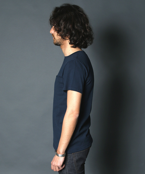 Magine（マージン）の「CLASSIC CTN C/N PKT TEE：クラシックコットン クルーネックポケットTEE（Tシャツ/カットソー・メンズ・ブラック/ホワイト/グレー/ブルー/ネイビー・48/46/44）」の14枚目の写真