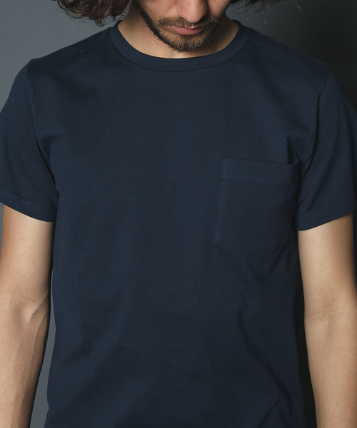 Magine（マージン）の「CLASSIC CTN C/N PKT TEE：クラシックコットン クルーネックポケットTEE（Tシャツ/カットソー・メンズ・ブラック/ホワイト/グレー/ブルー/ネイビー・48/46/44）」の8枚目の写真