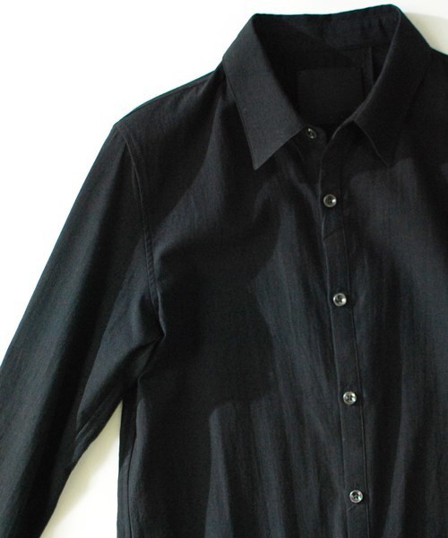OURET（オーレット）の「RAYON COTTON TROPICAL WASHER REGULAR COLLAR SHIRT（シャツ/ブラウス・メンズ・ブラック/ホワイト・1/2/3）」の9枚目の写真