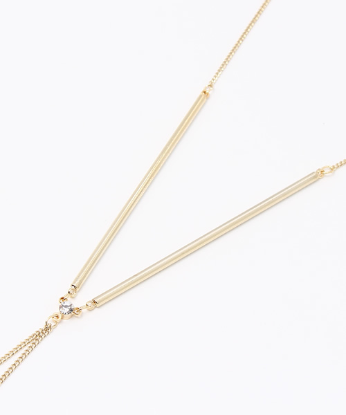 laboratory work（ラボラトリーワーク）の「Iラインネックレス（ネックレス・レディース・ゴールド/シルバー・フリー）」の4枚目の写真