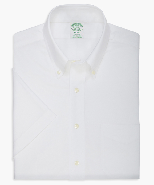 BROOKS BROTHERS（ブルックスブラザーズ）の「ノンアイロン ブルックスクール ライトウェイトオックスフォード ショートスリーブ ドレスシャツ Milano Fit（シャツ/ブラウス・メンズ・ホワイト・15 /14  1/2/15  1/2/16）」の11枚目の写真