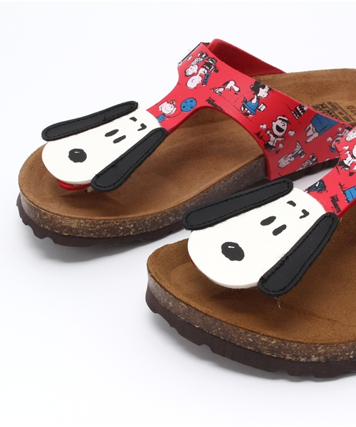 BOOFOOWOO(ブーフーウー)の「スヌーピー顔赤いサンダル(サンダル・キッズ・レッド・20/18/15 /19/21/22/17/16)」の5枚目の写真