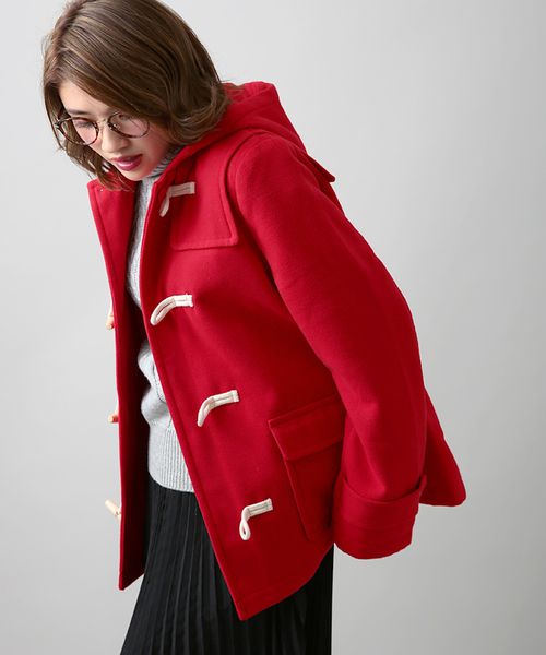 WEGO(ウィゴー)の「WEGO/ダッフルコート(ダッフルコート・レディース・キャメル/レッド/杢グレー/ネイビー・FREE)」の4枚目の写真