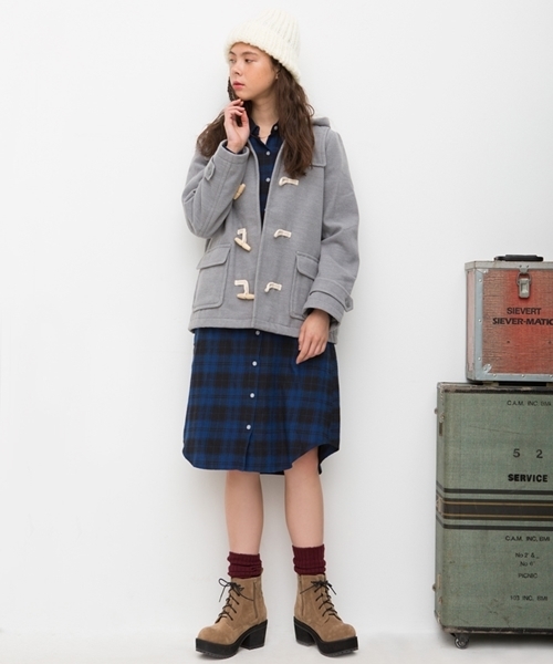 WEGO(ウィゴー)の「WEGO/ダッフルコート(ダッフルコート・レディース・キャメル/レッド/杢グレー/ネイビー・FREE)」の12枚目の写真