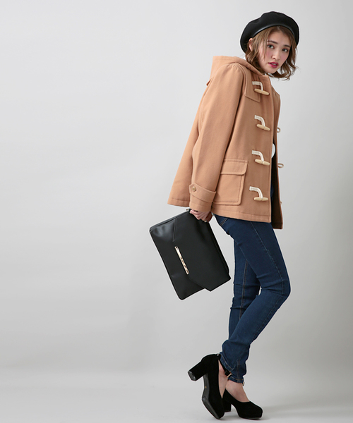 WEGO(ウィゴー)の「WEGO/ダッフルコート(ダッフルコート・レディース・キャメル/レッド/杢グレー/ネイビー・FREE)」の21枚目の写真