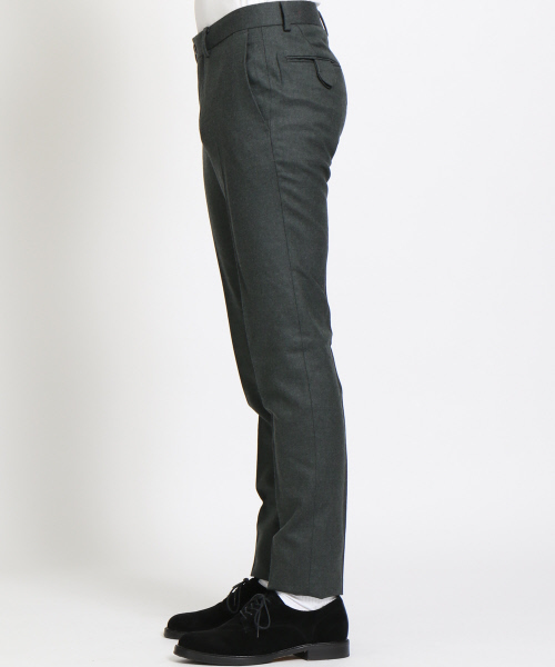 ABAHOUSE（アバハウス）の「【Recency of Mine】サキソニーフラノストレッチパンツ（スラックス・メンズ・チャコールグレー/ダークオリーブ/ベージュ/ネイビー・48/44/46/50）」の6枚目の写真