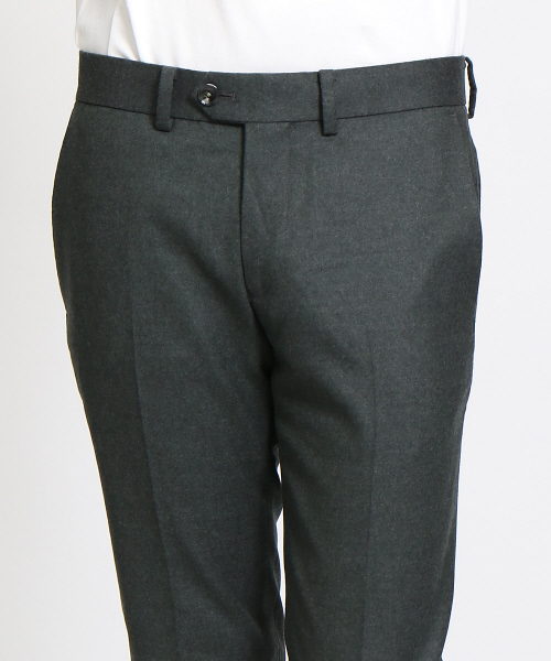 ABAHOUSE（アバハウス）の「【Recency of Mine】サキソニーフラノストレッチパンツ（スラックス・メンズ・チャコールグレー/ダークオリーブ/ベージュ/ネイビー・48/44/46/50）」の8枚目の写真