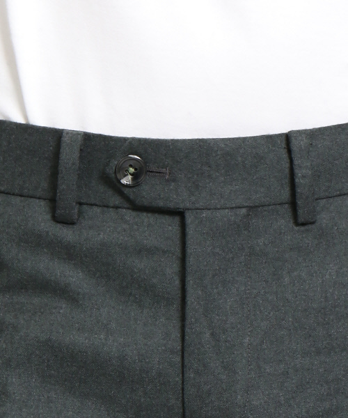 ABAHOUSE（アバハウス）の「【Recency of Mine】サキソニーフラノストレッチパンツ（スラックス・メンズ・チャコールグレー/ダークオリーブ/ベージュ/ネイビー・48/44/46/50）」の9枚目の写真