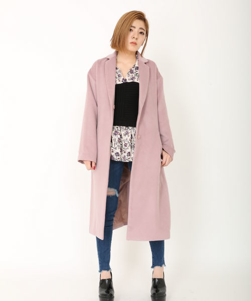 ENVYM（アンビー）の「Ｂｅｌｔチェスターコート（チェスターコート・レディース・ブラック/ピンク/その他/ブラウン・FREE）」の3枚目の写真