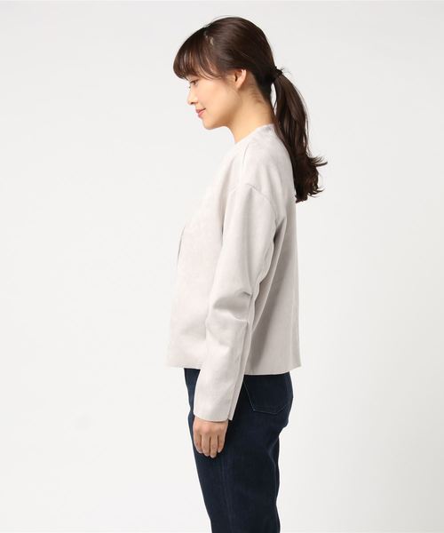 Bab Bou Jeloud(バブブージュルード)の「【WEB限定】立体バルーンショートジャケット(ノーカラージャケット・レディース・カーキ/グレイッシュベージュ/モカ・FREE)」の17枚目の写真