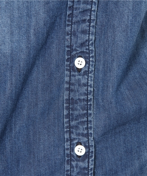 coen（コーエン）の「デニムワークシャツ（シャツ/ブラウス・レディース・ネイビー・MEDIUM/LARGE）」の8枚目の写真