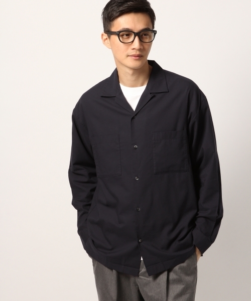 GLOBAL WORK（グローバルワーク）の「コットンレーヨンオープンカラーシャツ/779331（シャツ/ブラウス・メンズ・ベージュ系その他3/ネイビー/サックスブルー/グレー系その他・LARGE/SMALL/MEDIUM/X-LARGE）」の10枚目の写真