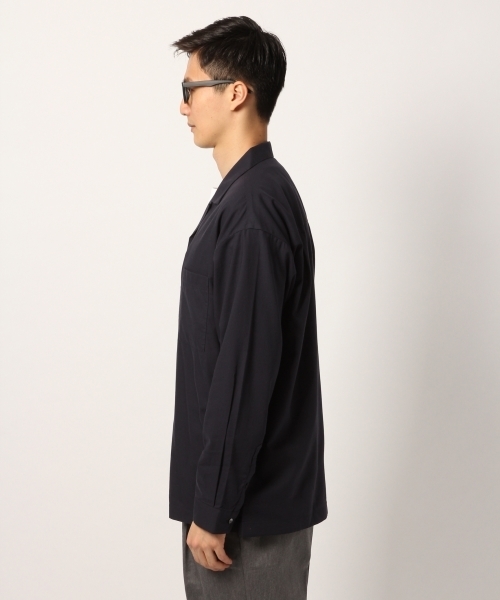 GLOBAL WORK（グローバルワーク）の「コットンレーヨンオープンカラーシャツ/779331（シャツ/ブラウス・メンズ・ベージュ系その他3/ネイビー/サックスブルー/グレー系その他・LARGE/SMALL/MEDIUM/X-LARGE）」の9枚目の写真