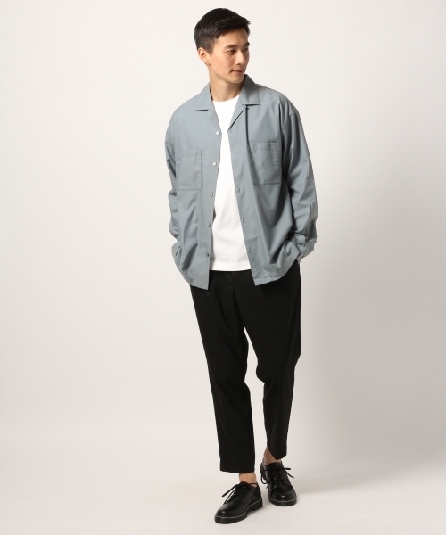 GLOBAL WORK（グローバルワーク）の「コットンレーヨンオープンカラーシャツ/779331（シャツ/ブラウス・メンズ・ベージュ系その他3/ネイビー/サックスブルー/グレー系その他・LARGE/SMALL/MEDIUM/X-LARGE）」の20枚目の写真