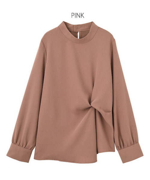 STYLE DELI(スタイルデリ)の「ツイストディテールブラウス(シャツ/ブラウス・レディース・アイボリー/ピンク・MEDIUM)」の18枚目の写真