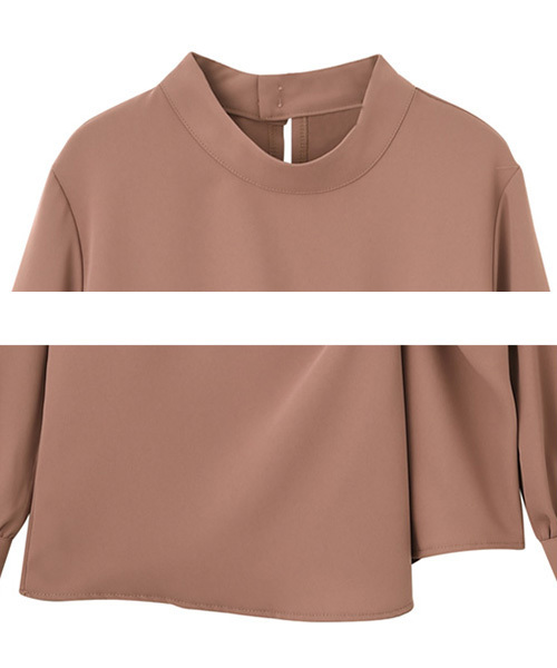 STYLE DELI(スタイルデリ)の「ツイストディテールブラウス(シャツ/ブラウス・レディース・アイボリー/ピンク・MEDIUM)」の12枚目の写真