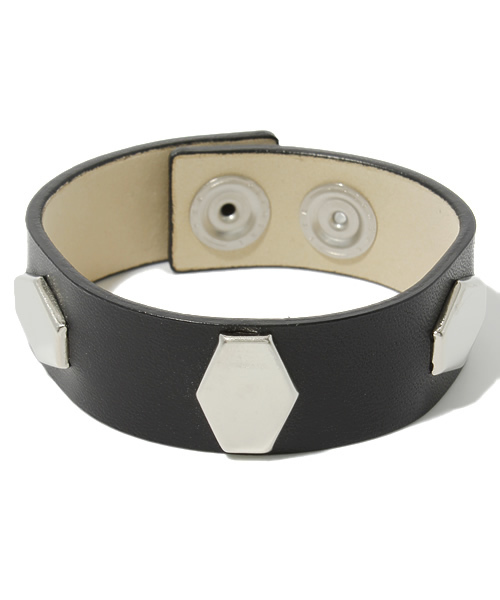 A BATHING APE(アベイシングエイプ)の「POINT HEXAGON WRIST BAND(バングル/リストバンド・メンズ・ブルー/レッド/ブラック・FREE)」の1枚目の写真