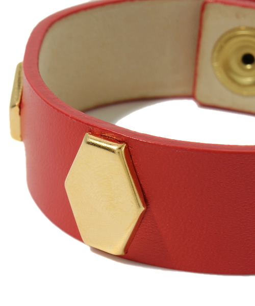 A BATHING APE(アベイシングエイプ)の「POINT HEXAGON WRIST BAND(バングル/リストバンド・メンズ・ブルー/レッド/ブラック・FREE)」の5枚目の写真