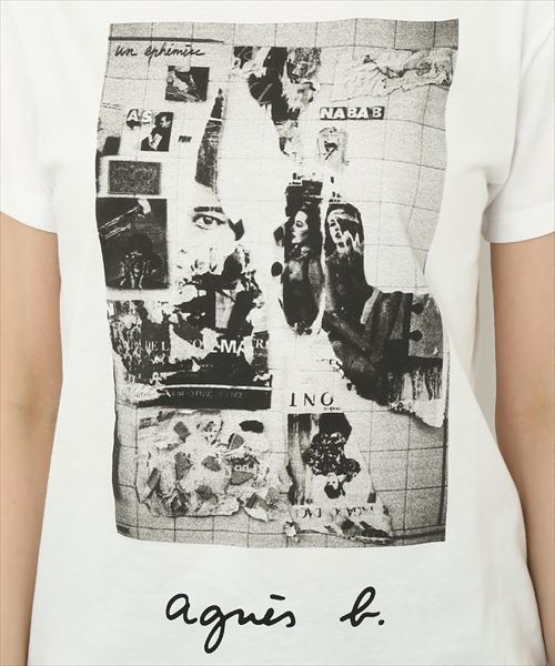 agnes b.（アニエスベー）の「【agnes b. pour ADAM ET ROPE' 】T-SHIRTS SERIGRAPHIE（Tシャツ/カットソー・レディース・ホワイト・S）」の3枚目の写真