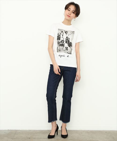 agnes b.（アニエスベー）の「【agnes b. pour ADAM ET ROPE' 】T-SHIRTS SERIGRAPHIE（Tシャツ/カットソー・レディース・ホワイト・S）」の8枚目の写真
