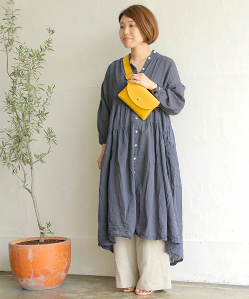 LBC（エルビーシー）の「ボイル製品染めティアードワンピース（ワンピース・レディース・ホワイト/ネイビー/パープル・M/L）」の2枚目の写真