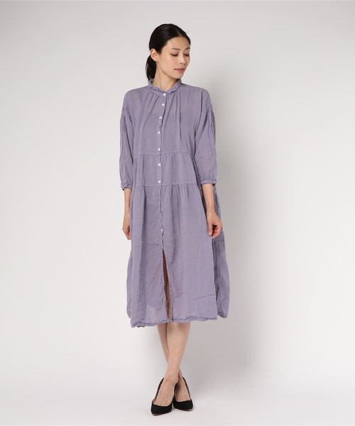 LBC（エルビーシー）の「ボイル製品染めティアードワンピース（ワンピース・レディース・ホワイト/ネイビー/パープル・M/L）」の7枚目の写真