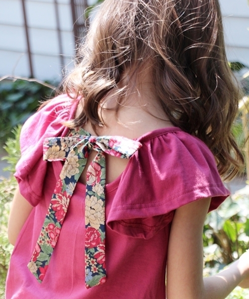 Rora（ローラ）の「Rora リリア チュニックｔ（Tシャツ/カットソー・キッズ・マスタード/プラム・110cm/100cm/120cm/90㎝/130cm/140cm/150cm）」の7枚目の写真